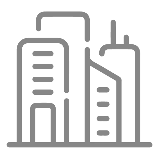City buildings icon representing urban development