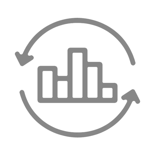 Business growth cycle chart icon