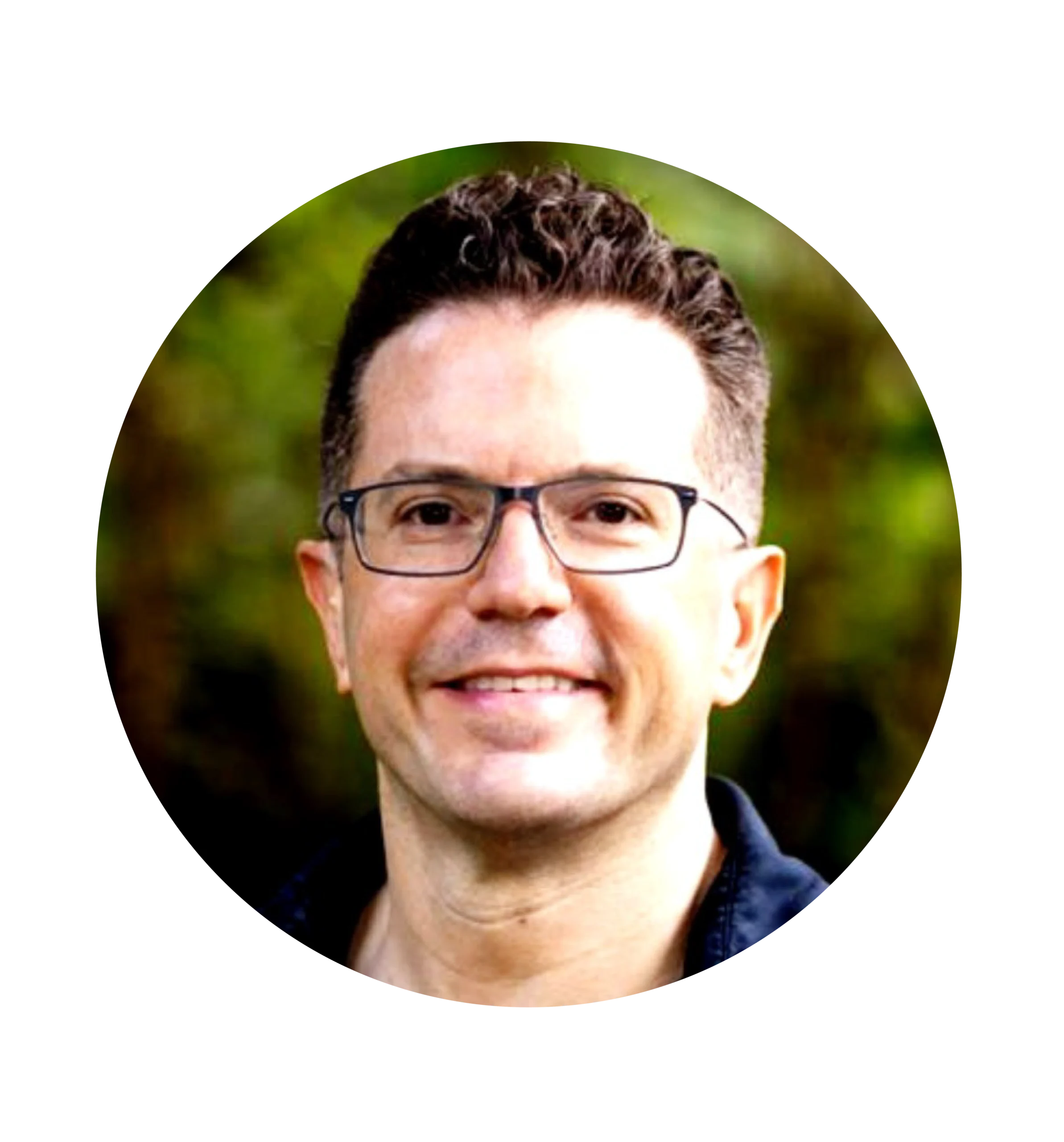 Smiling man glasses portrait