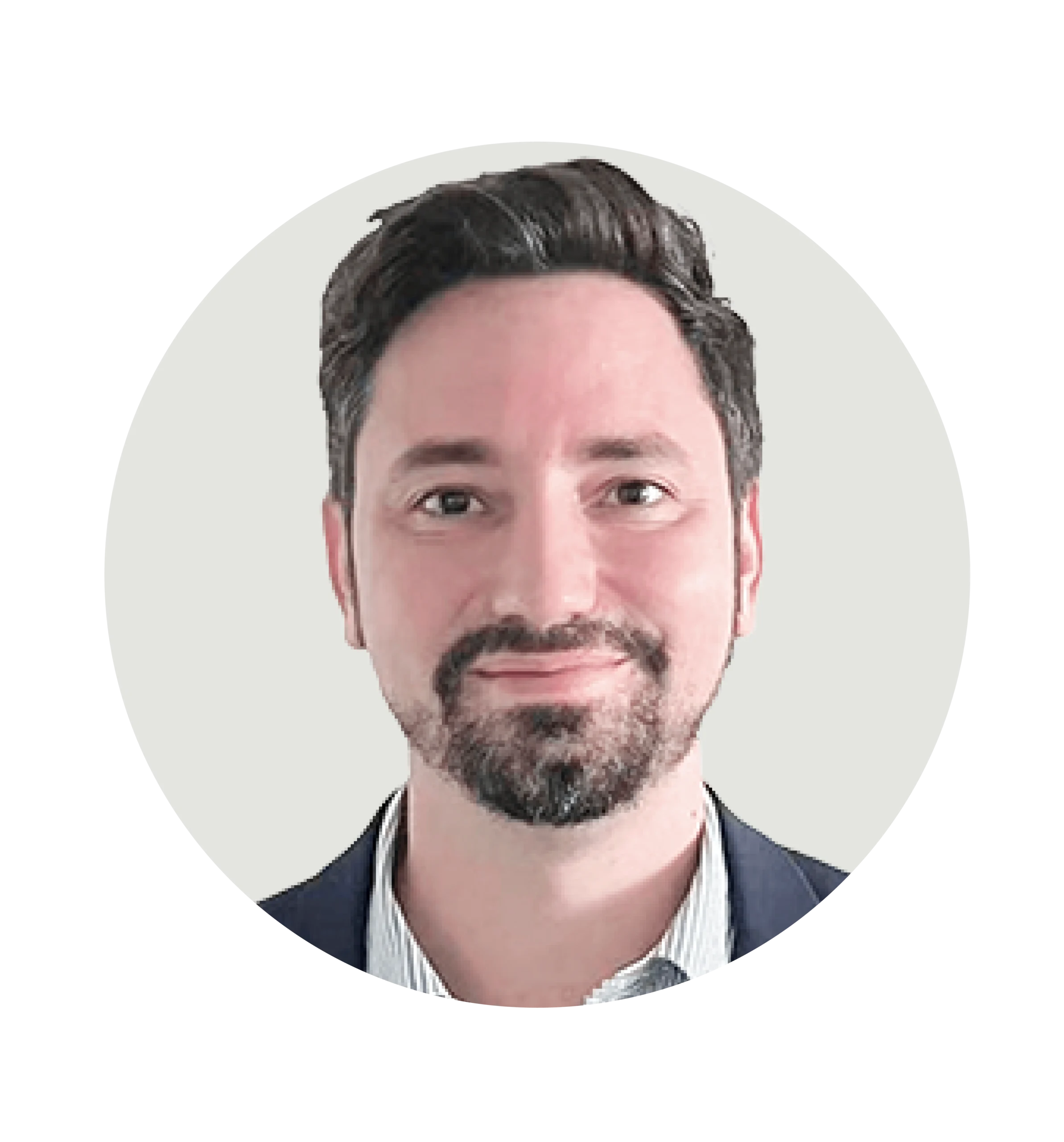 Bearded man headshot