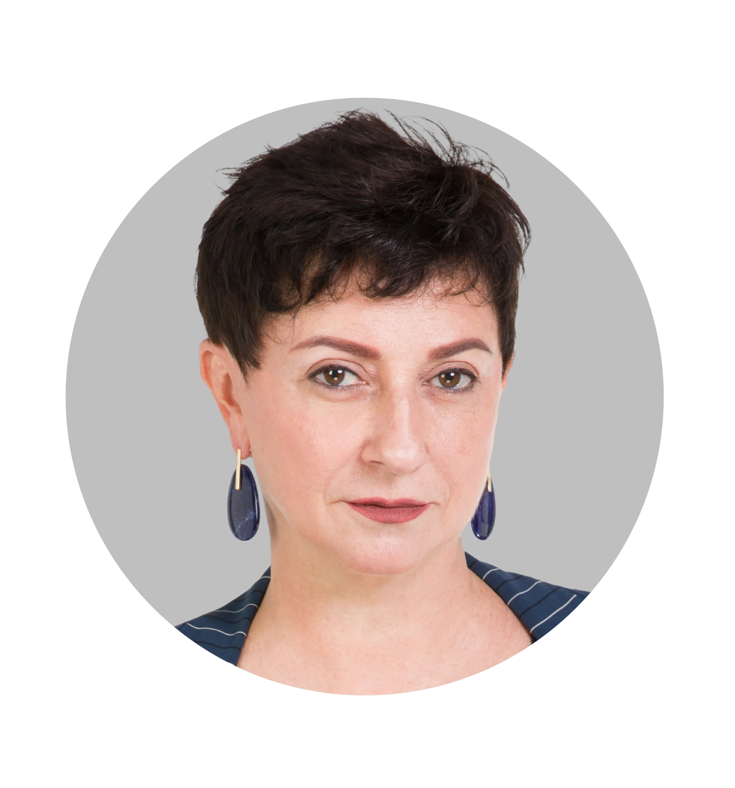 Woman short hair portrait