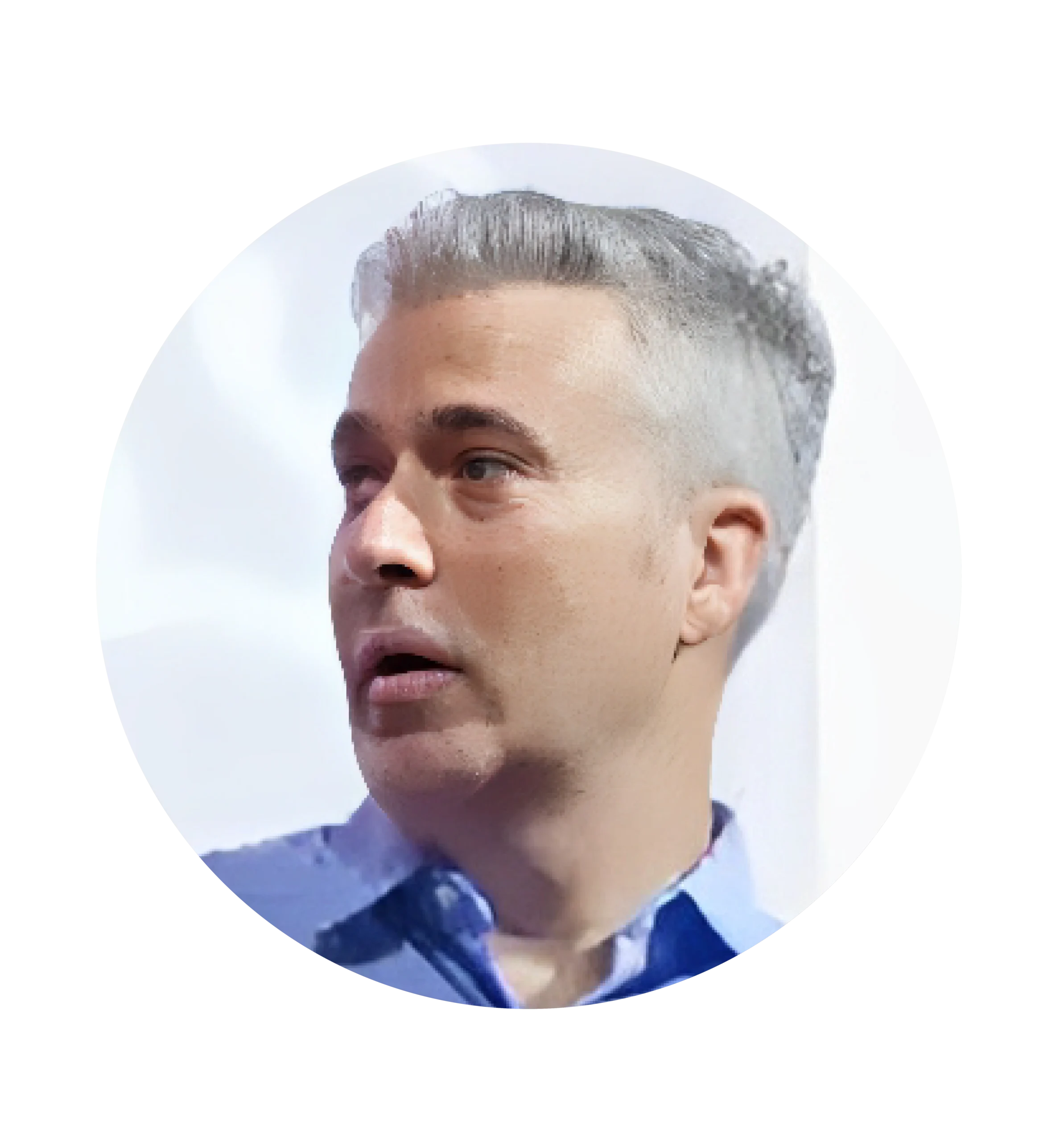 man seeing at direction