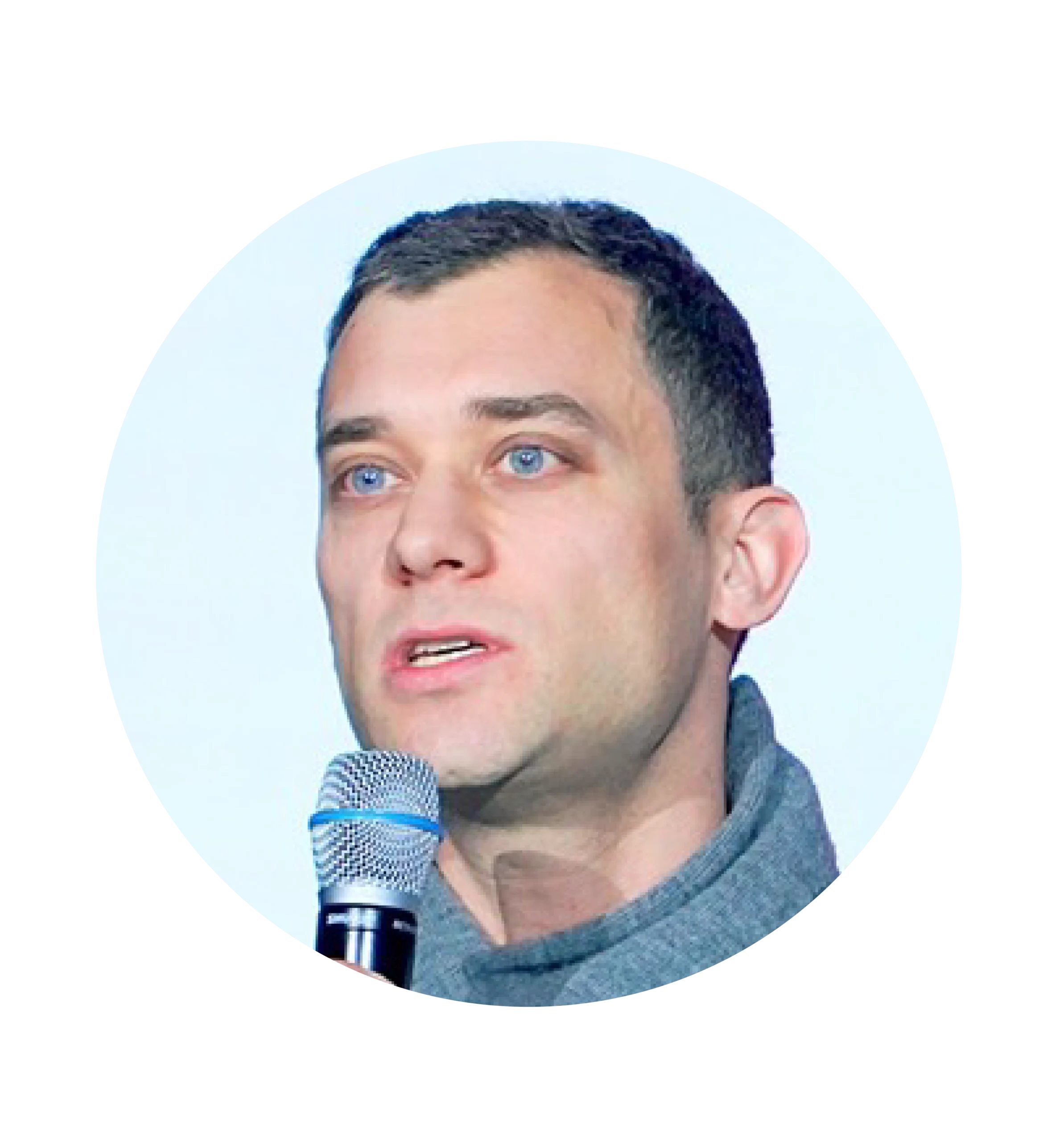 man holding microphone