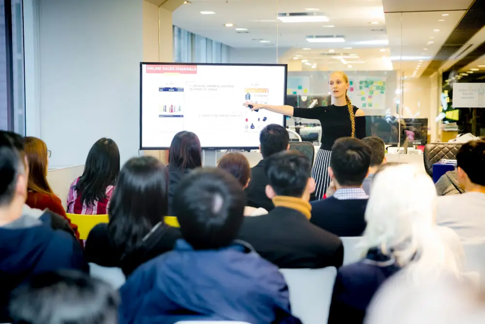 Participants listening to ashley dudarenok