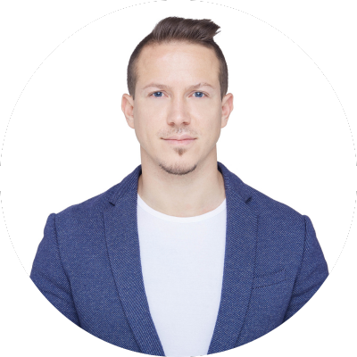 Man blue blazer portrait