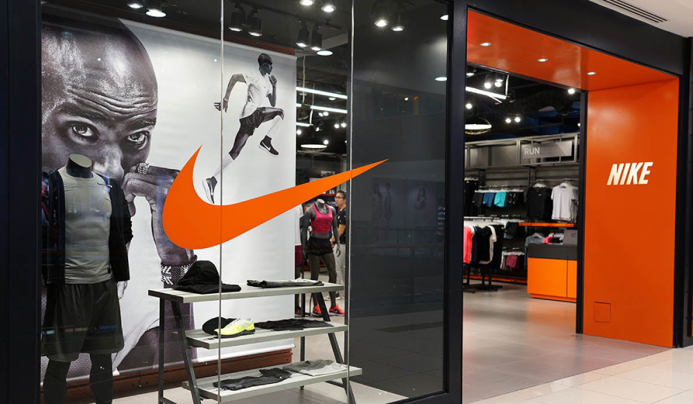 Nike retail store interior display