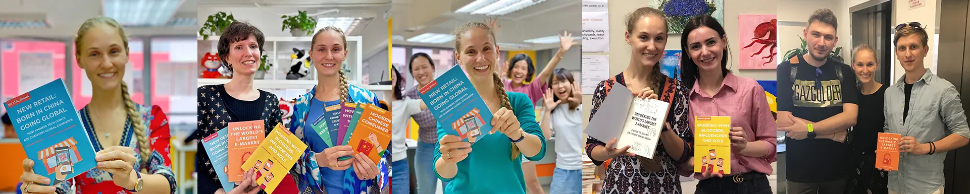 Professionals holding China marketing publications by ashley