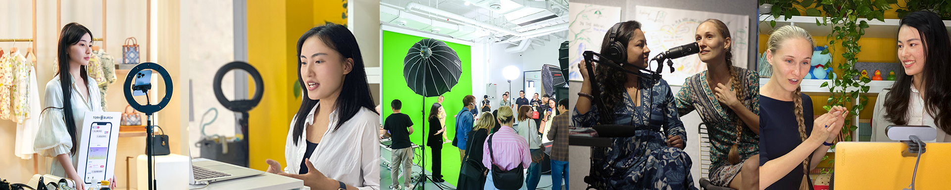 Trade show attendees