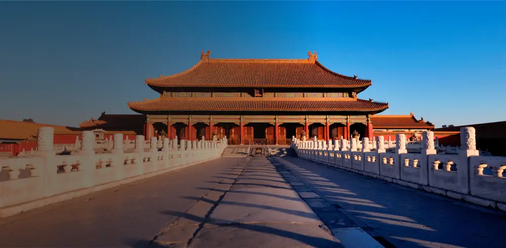 Traditional Chinese imperial architecture at the Forbidden City