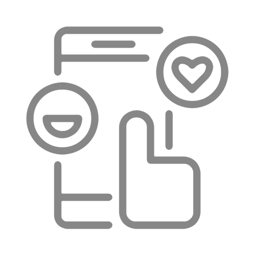 Social media reactions and engagement icons