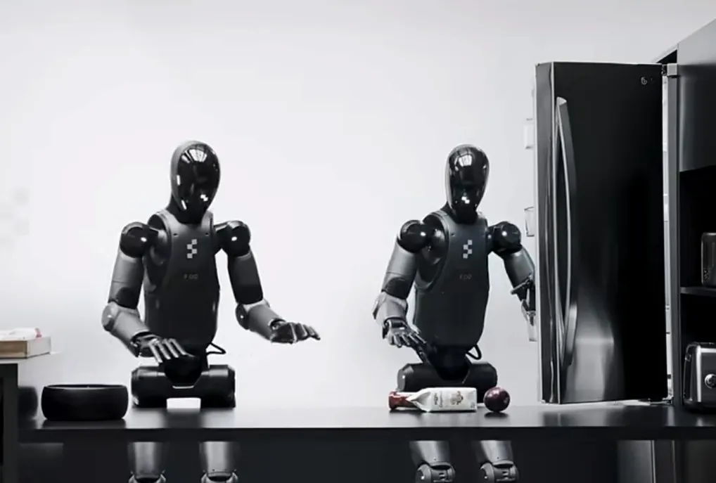 Humanoid robots demonstrating everyday AI applications