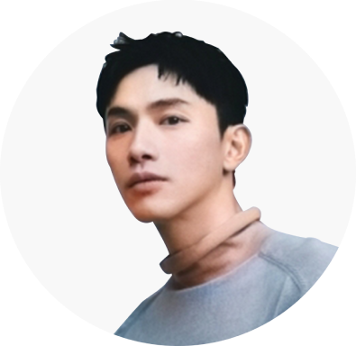 Studio portrait young man