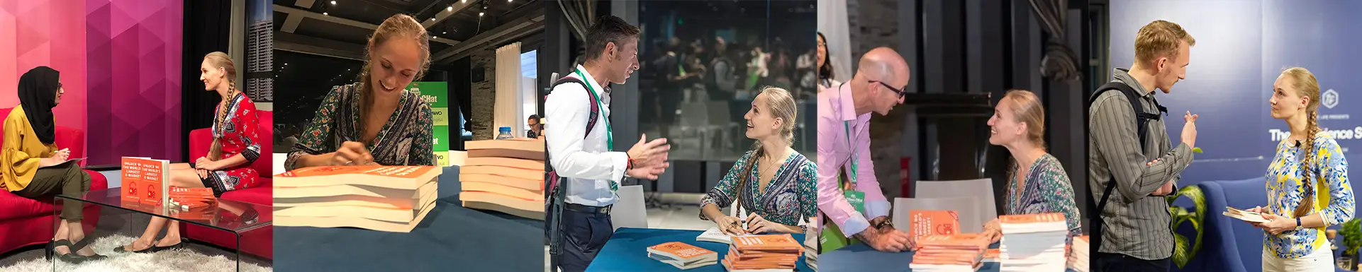 Ashley Dudarenok engaging audiences through book signings, talks, and discussions