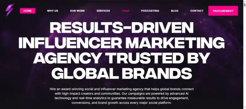 social and influencer marekting agency